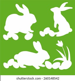 Easter Bunny Silhouettes Collection