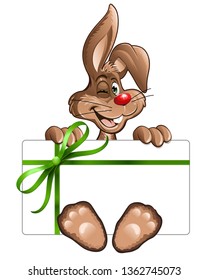 easter bunny sitting voucher smiling red nose rabbit love flowers
