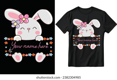 Easter bunny t shirt design, bunny face t shirt design, easter, bunny.