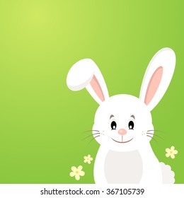 Imagen temática del conejo de Pascua 3 - ilustración vectorial eps10.