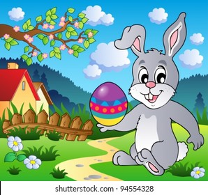 Easter bunny theme image 4 - vector illustration.