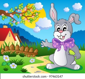 Easter bunny theme image 5 - vector illustration.