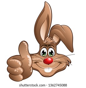easter bunny thumbs up rabbit