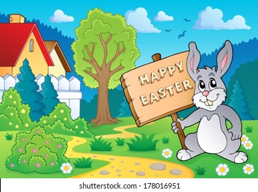 Easter bunny topic image 5 - eps10 vector illustration.