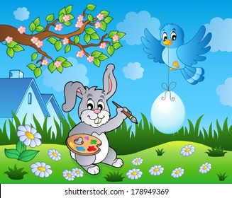 Easter bunny topic image 7 - eps10 vector illustration.