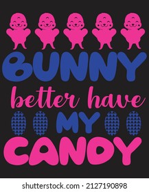 Easter Bunny T-shirt Design Vector