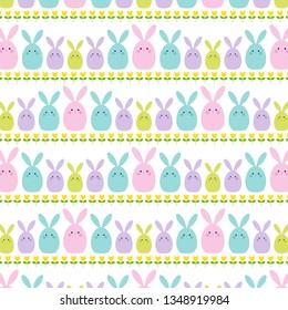 Easter bunny and tulip stripe.