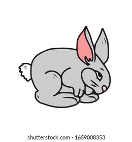 Easter Bunny .Vector design for banners and postcards, on a white isolated background.Easter Holiday