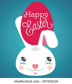 Easter Bunny Vector. Happy Easter.