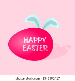 Easter bunny vector. Happy easter greeting card. EPS10 vector file organized in layers for easy editing. International spring celebration design with typography for greeting card, party invitation