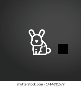 Easter Bunny vector icon. Easter Bunny concept stroke symbol design. Thin graphic elements vector illustration, outline pattern for your web site design, logo, UI. EPS 10.