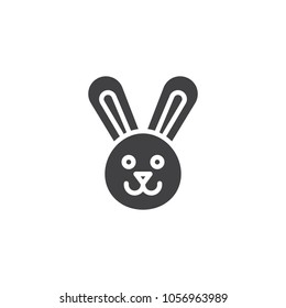 Easter bunny vector icon. filled flat sign for mobile concept and web design. Hare head simple solid icon. Symbol, logo illustration. Pixel perfect vector graphics