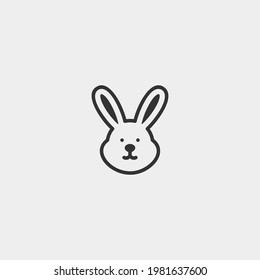 Easter bunny vector icon illustration sign