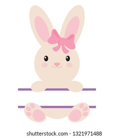 Easter bunny vector illustration - add your text
