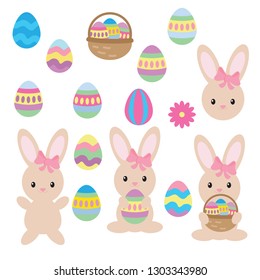 Easter bunny vector illustration clip art