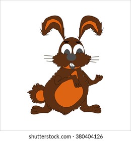 Easter bunny, vector illustration for greeting card