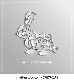 Easter bunny. Vector illustration. Happy Easter.