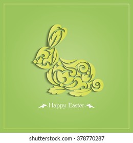 Easter bunny. Vector illustration. Happy Easter. Easter card.