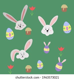 Easter bunny. Vector illustration. Isolated background 