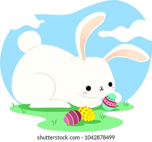 Easter bunny vector image