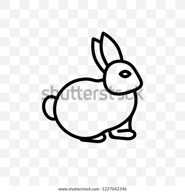 Easter Bunny Vector Linear Icon Isolated Stock Vector Royalty