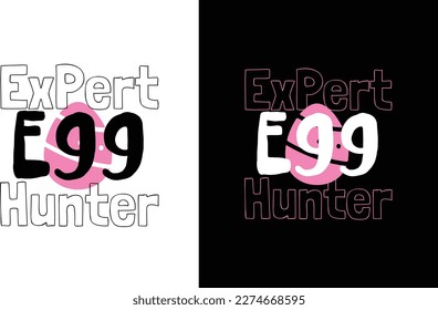 Easter Bunny Vector T-Shirt Design Bundle | Hoppy Peeps Hunt Silhouette Series  Plate Typography Quote | My First Baby Motivational Sticker Calligraphy Apparel Template Black Lettering Ready eps