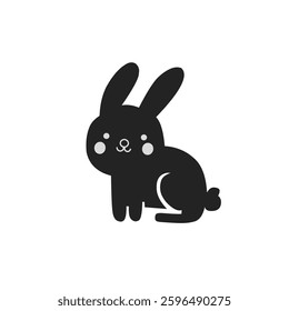 easter bunny vector,bunny silhouette white background 