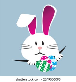 EASTER BUNNY VECTORIZED AND EDITABLE