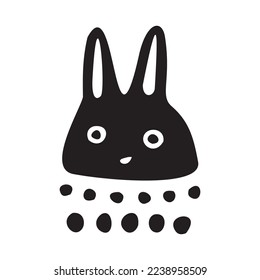 Ejemplo caprichoso de la Pascua. Vector de conejito de mascotas de vacaciones de primavera.