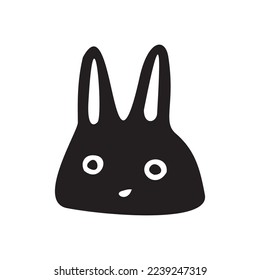 Easter bunny whimsical illustration. Spring holiday pet bunny vector.