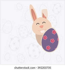 Easter Bunny in white color and texture