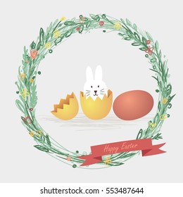 Easter bunny wreath