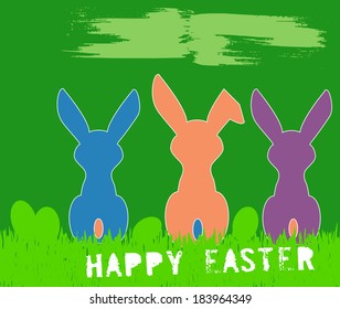 easter bunny,easter illustration, free copy space
