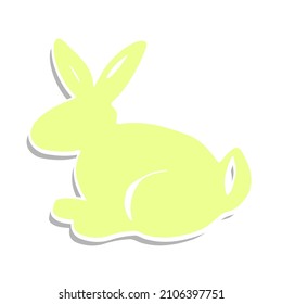 Easter bunny.Modern Easter design template, trendy painted style texture, poster with different doodle elements.Perfect for interior,fabric, textile,apparel