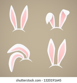 Easter bunny's ears vector illustration. 