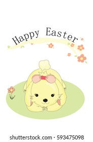 easter bunny,vector illustration