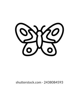 Ilustración vectorial de contorno de mariposa de Pascua