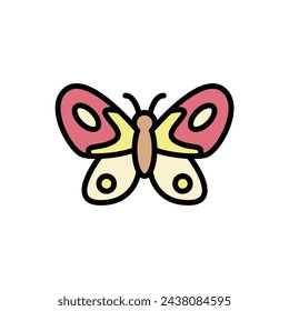 Easter Butterfly Icon Vector Illustration