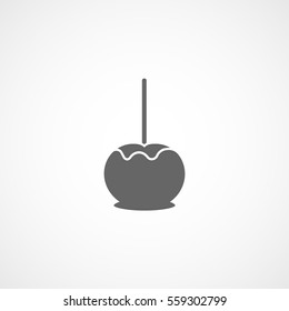 Easter Cake With Candle Flat Icon On White Background