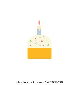 pastel de Pascua con velas e icono de la religión de Pascua