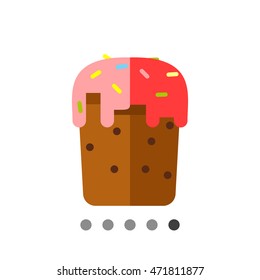 Easter cake flat icon