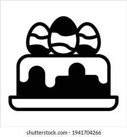 Osterkuchen-Flachsymbol           