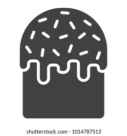 Easter cake glyph icon, easter and holiday, sweet sign vector graphics, a solid pattern on a white background, eps 10.
