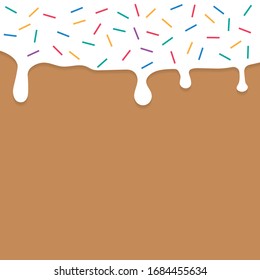 easter cake with icing background- vector illustration