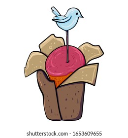 La Pascua dibujó mano. Preparándose para fiestas cristianas o católicas. Comida sagrada con decoración. Acogedor hogar. Ilustración del doodle vectorial