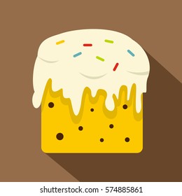 Easter cake icon. Flat illustration of easter cake vector icon for web