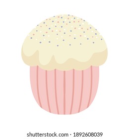  Easter cake isolated on white background. Vector illustration in doodle style.