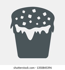 Easter cake kulich symbol quality vector illustration cut