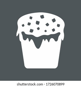 Easter cake kulich symbol quality vector illustration cut