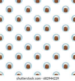 Easter cake pattern seamless repeat in cartoon style vector illustration